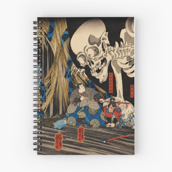 Item preview, The Old Palace at Sōma by Utagawa Kuniyoshi - Vintage Ukiyo-e Skeleton Print for Japanese Horror Art Collectors designed and sold by RickE.