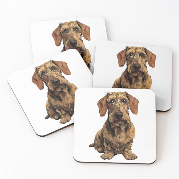 Item preview, Red Wirehaired Dachshund Dog Illustration designed and sold by whyitsme.