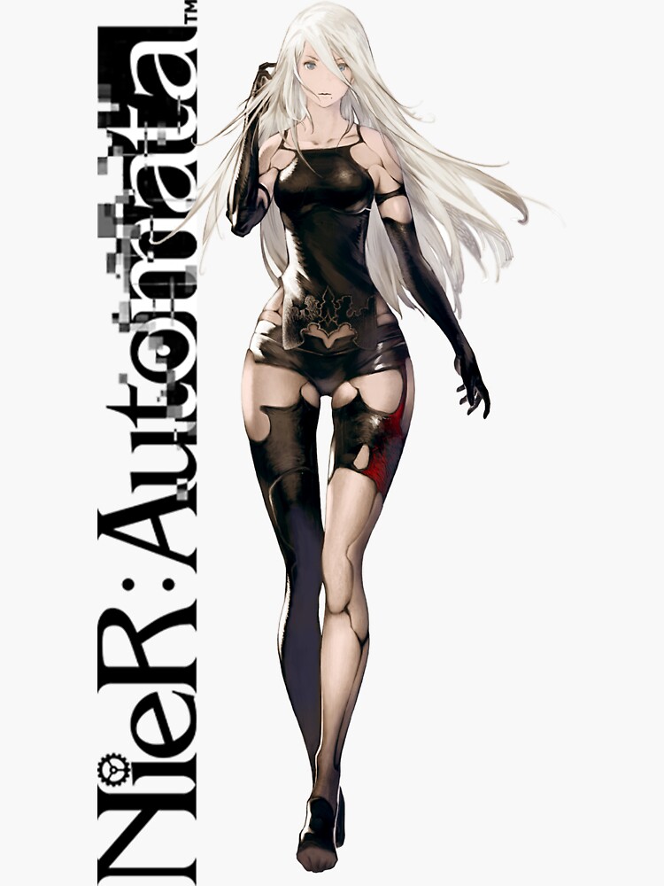 Nier Automata A2 Sticker For Sale By King54 Redbubble   Bg,f8f8f8 Flat,750x,075,f Pad,750x1000,f8f8f8.u3 