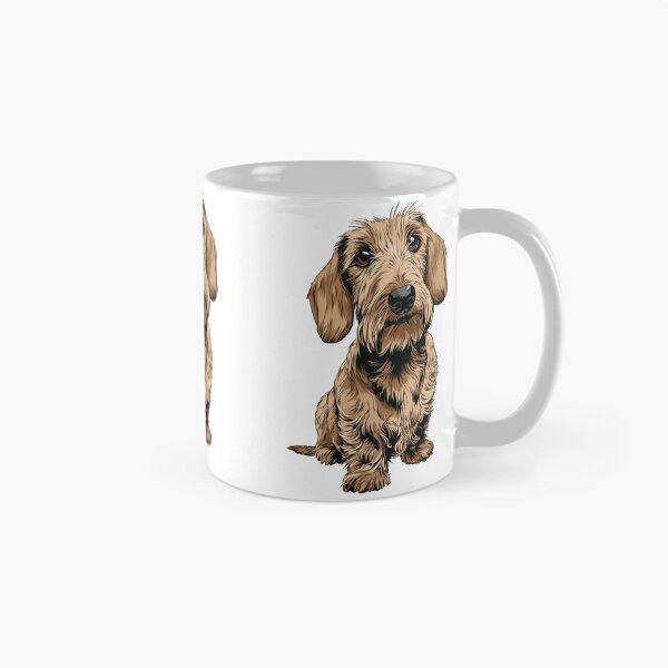 Item preview, Cream Wirehaired Dachshund Dog Illustration designed and sold by whyitsme.