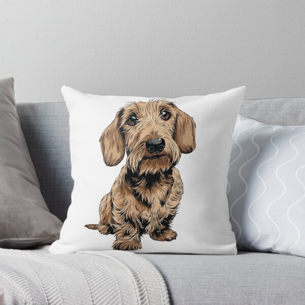 Item preview, Cream Wirehaired Dachshund Dog Illustration designed and sold by whyitsme.