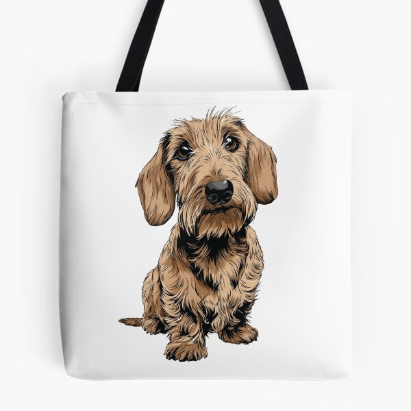 Item preview, Cream Wirehaired Dachshund Dog Illustration designed and sold by whyitsme.