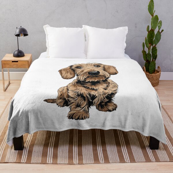 Item preview, Cream Wirehaired Dachshund Dog Illustration designed and sold by whyitsme.