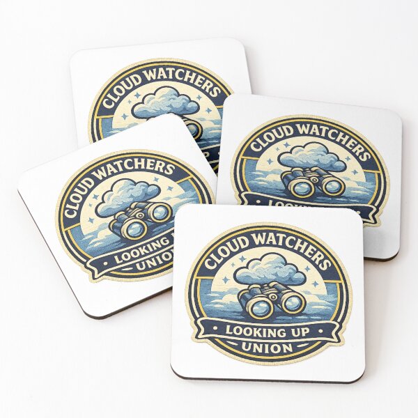 Item preview, Cloud Watchers Union Sticker | Looking Up Badge | Sky Lover Design | Weather Enthusiast Emblem designed and sold by MrDev.