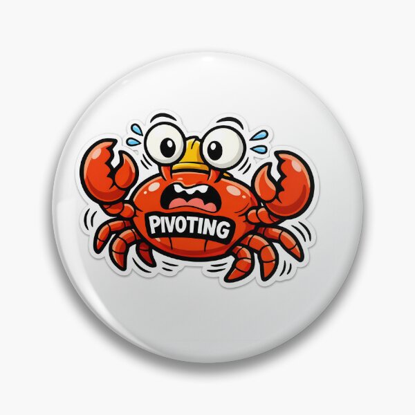 Item preview, Funny Corporate Crab Pivoting Project Management Sticker designed and sold by yanejoy.