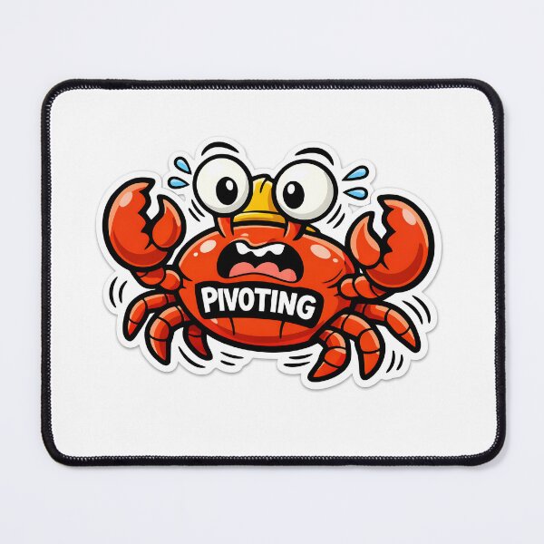 Item preview, Funny Corporate Crab Pivoting Project Management Sticker designed and sold by yanejoy.