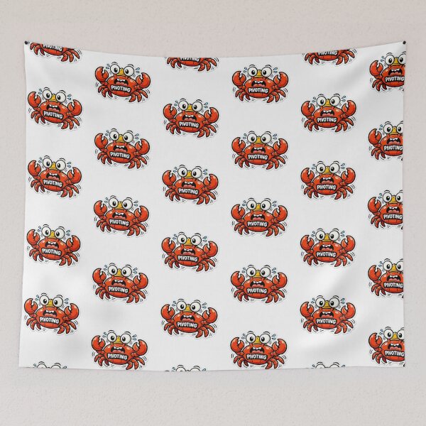 Item preview, Funny Corporate Crab Pivoting Project Management Sticker designed and sold by yanejoy.