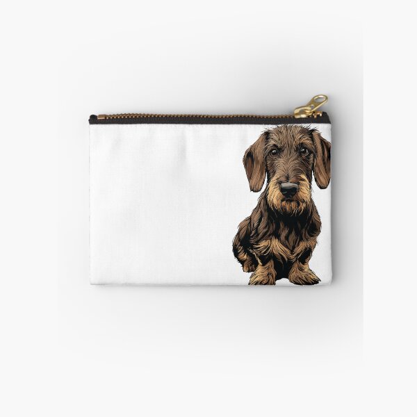 Item preview, Chocolate and Tan Wirehaired Dachshund Dog Illustration designed and sold by whyitsme.