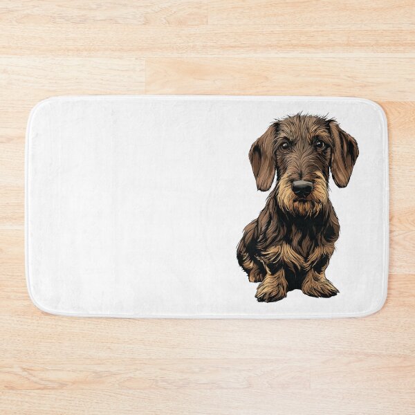 Item preview, Chocolate and Tan Wirehaired Dachshund Dog Illustration designed and sold by whyitsme.