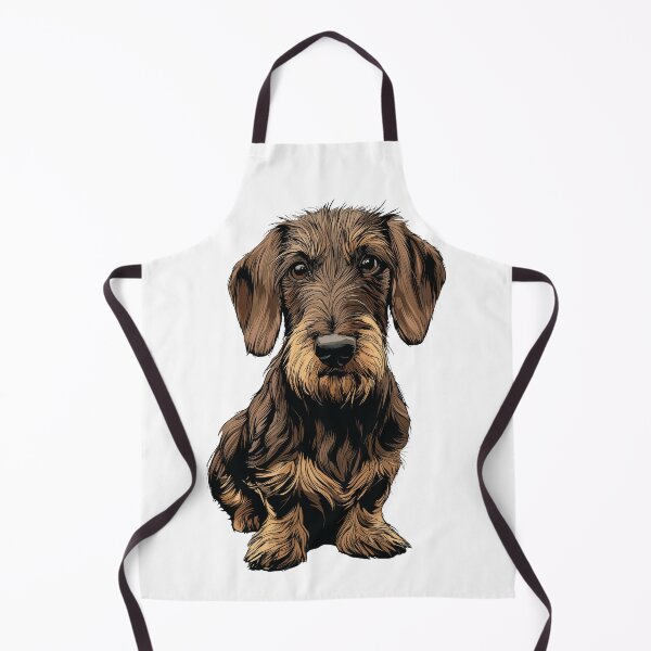 Item preview, Chocolate and Tan Wirehaired Dachshund Dog Illustration designed and sold by whyitsme.