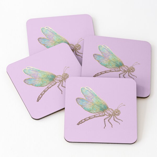 Item preview, Iridescent Dragonfly Art, Golden, Magical Illustration Decal - Girls, Fairy, Golden Celestial Dragonfly Magic Graphic designed and sold by 21 Tulips.