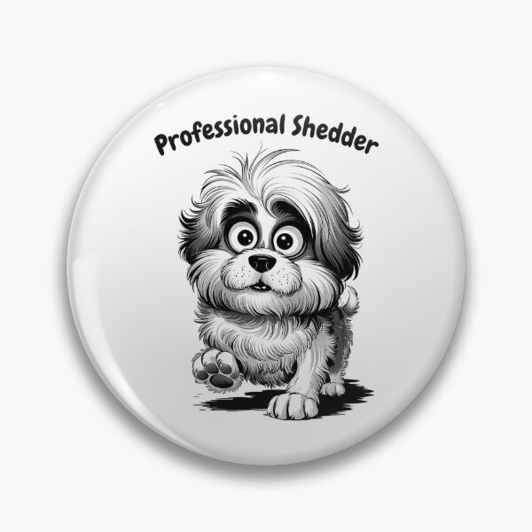 Item preview, Professional Shedder Funny Dog Cartoon | Cute Fluffy Dog Lover Gift designed and sold by Cool-cat-art.