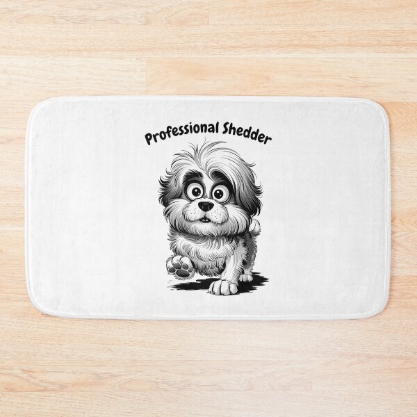 Item preview, Professional Shedder Funny Dog Cartoon | Cute Fluffy Dog Lover Gift designed and sold by Cool-cat-art.