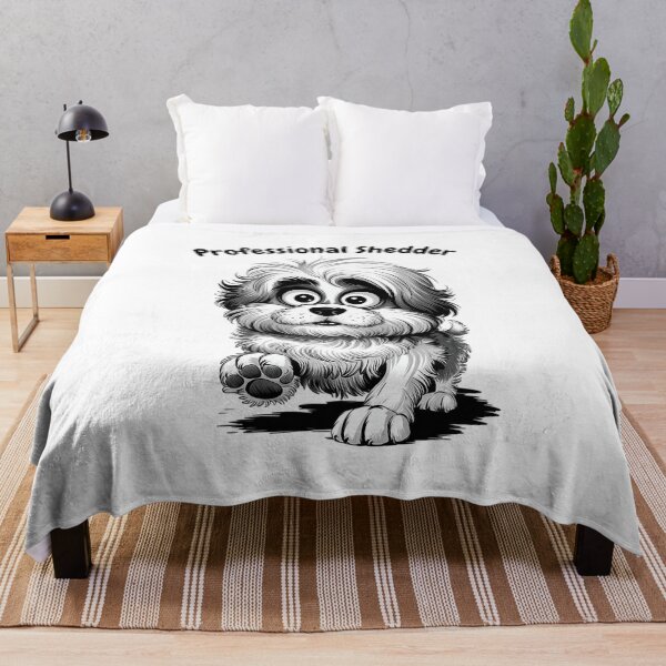 Item preview, Professional Shedder Funny Dog Cartoon | Cute Fluffy Dog Lover Gift designed and sold by Cool-cat-art.