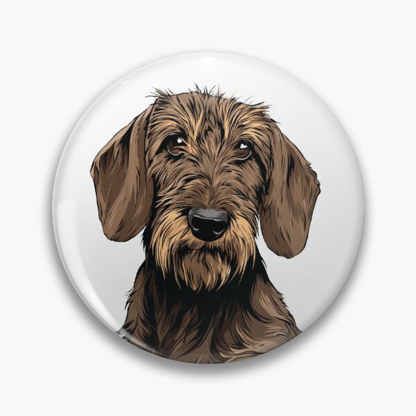 Item preview, Wild Boar Wirehaired Dachshund Dog Illustration designed and sold by whyitsme.