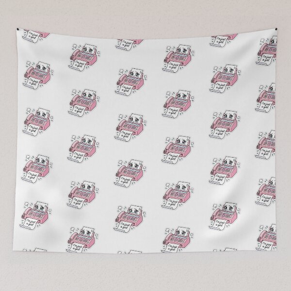 Item preview, Cute Retro Pink Fax Machine Im Just A Girl Office Sticker designed and sold by yanejoy.