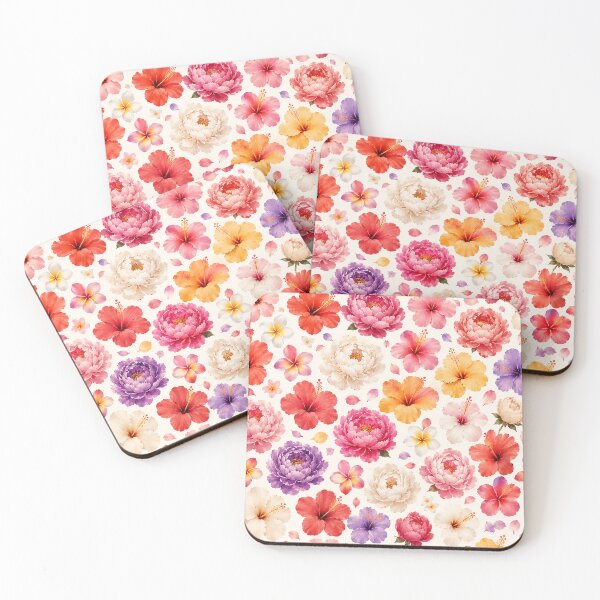 Item preview, Hibiscus and Peony Floral Pattern | Tropical Botanical Design designed and sold by Islabonita..