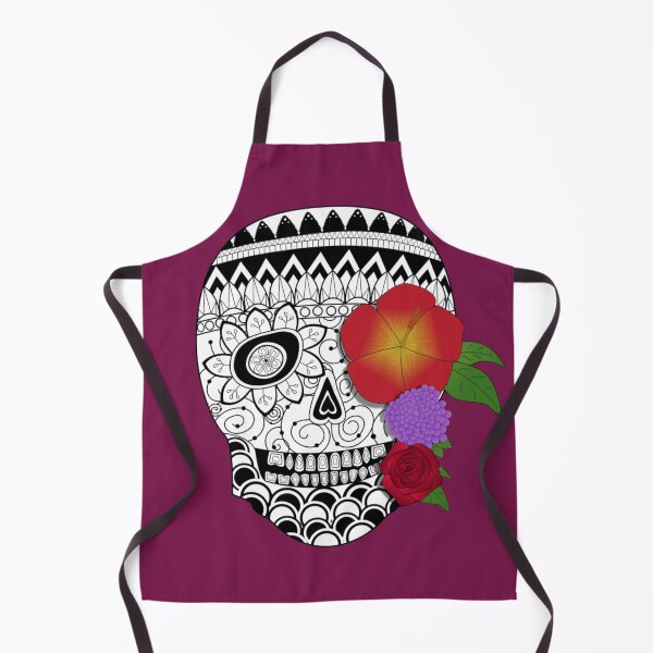 Item preview, Mandala skull with flowers designed and sold by MidnightDr3am.