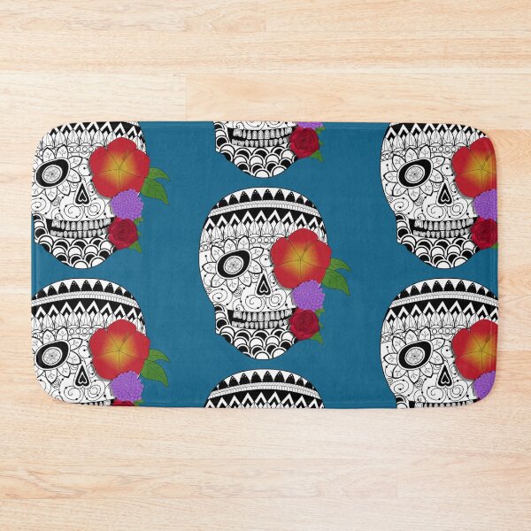 Item preview, Mandala skull with flowers designed and sold by MidnightDr3am.