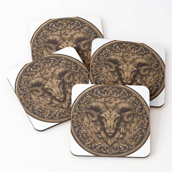 Item preview, Gothic Aries Zodiac Coin designed and sold by IllumeInk.