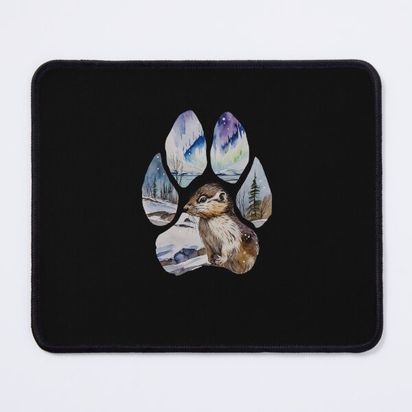 Item preview, Winter Weasel Paw Print Art designed and sold by Timowo Studio | Fine Line Wildlife Art & Modern Nature Graphics.