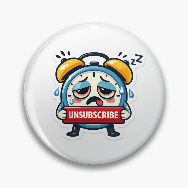 Item preview, Exhausted Alarm Clock Unsubscribe From Tomorrow Funny Sticker designed and sold by yanejoy.