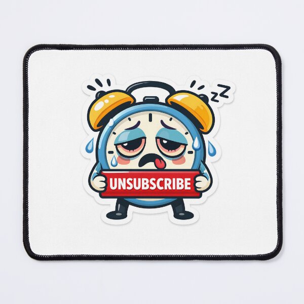 Item preview, Exhausted Alarm Clock Unsubscribe From Tomorrow Funny Sticker designed and sold by yanejoy.
