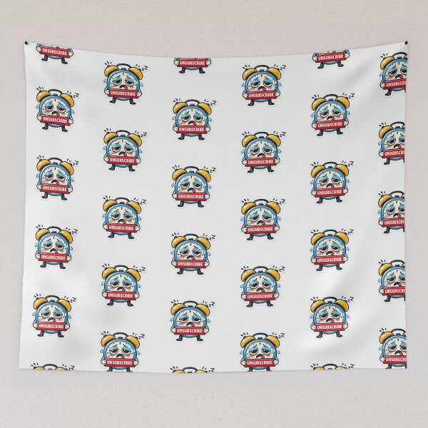 Item preview, Exhausted Alarm Clock Unsubscribe From Tomorrow Funny Sticker designed and sold by yanejoy.
