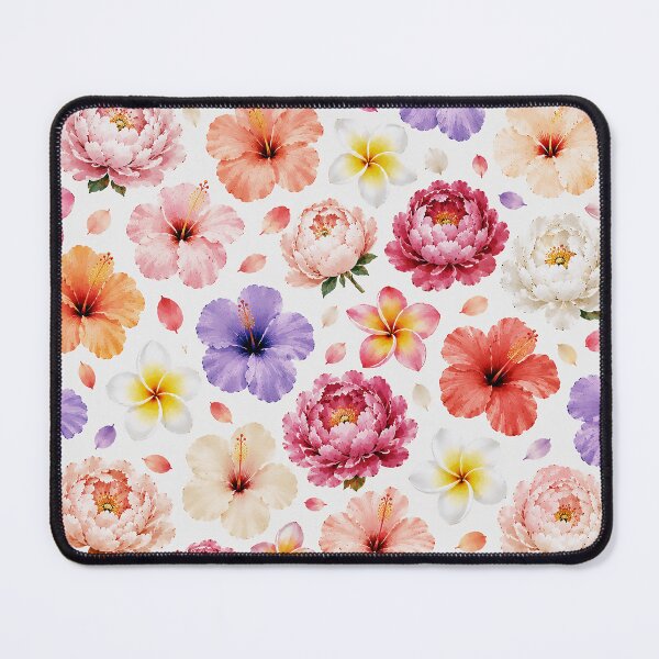 Item preview, Hibiscus and Peony Floral Pattern | Tropical Botanical Design designed and sold by Islabonita..