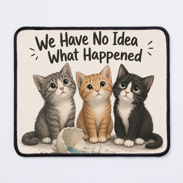 Item preview, Innocent Kittens and the Broken Cup designed and sold by thirtyonestars.