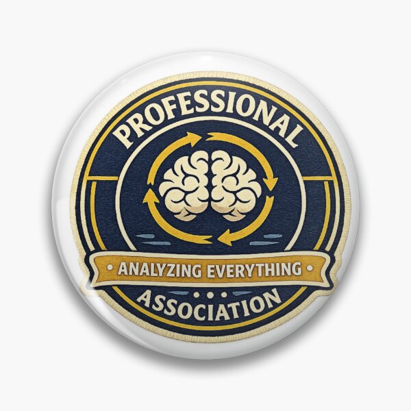 Item preview, Professional Overthinkers Association Sticker | Funny Overthinking Badge | Analyzing Everything Design | Introvert Humor designed and sold by MrDev.