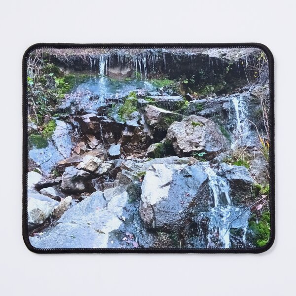 Item preview, Beautiful Waterfall - Scenic Cascade Nature Landscape Art Print from Romania designed and sold by MSMPrintDesign.