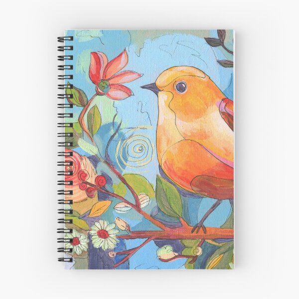 Item preview, Colorful Folk Art Bird designed and sold by AlisaArtDecor.