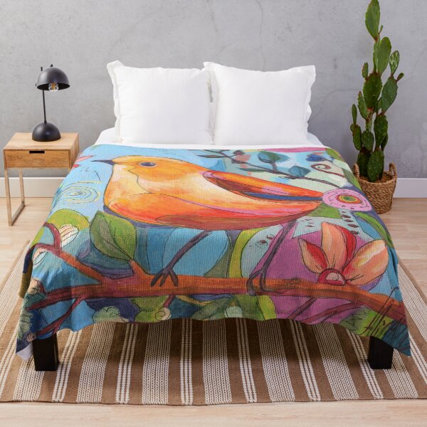 Item preview, Colorful Folk Art Bird designed and sold by AlisaArtDecor.