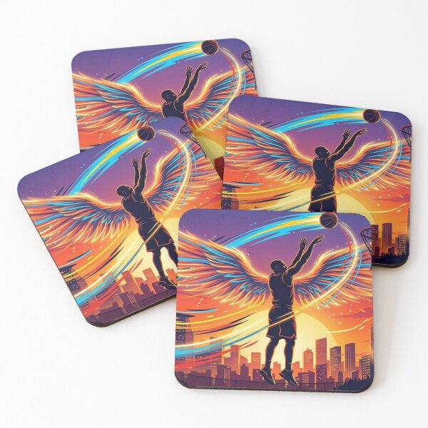 Item preview, "Winged Basketball Slam at Sunset" designed and sold by AG Clothing Shop.