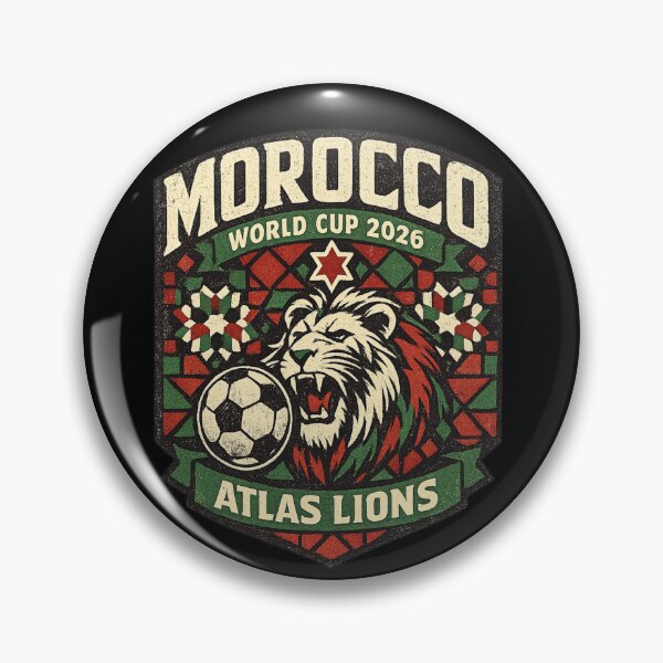 Item preview, Morocco Atlas Lions World Cup 2026 Retro Vintage Football Fan T-Shirt designed and sold by ArthUpscale.