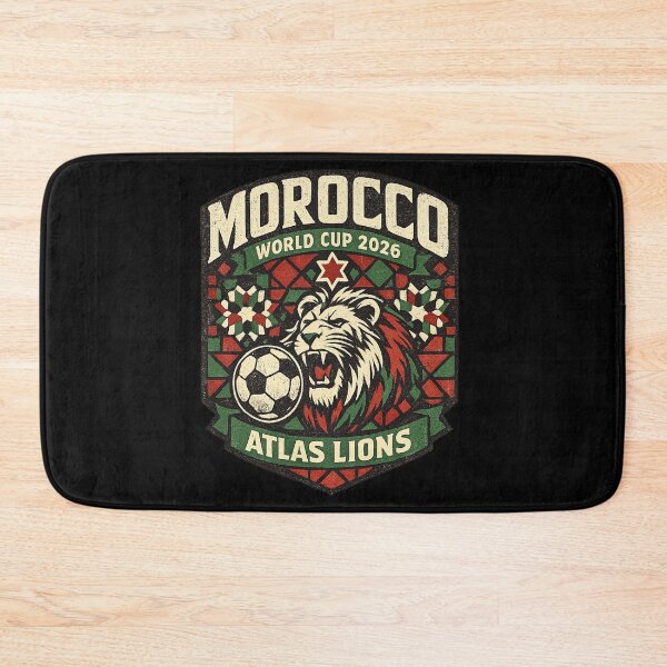 Item preview, Morocco Atlas Lions World Cup 2026 Retro Vintage Football Fan T-Shirt designed and sold by ArthUpscale.