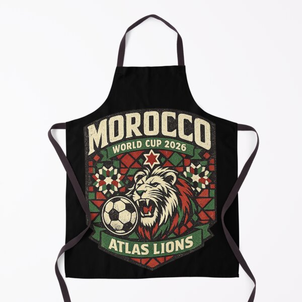 Item preview, Morocco Atlas Lions World Cup 2026 Retro Vintage Football Fan T-Shirt designed and sold by ArthUpscale.