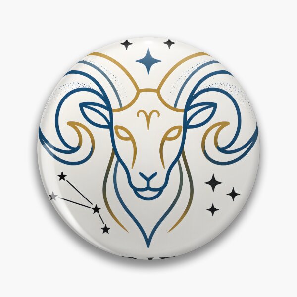 Item preview, Elegant Aries Zodiac Symbol Celestial Ram Astrology Art designed and sold by Clavivs.
