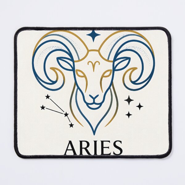 Item preview, Elegant Aries Zodiac Symbol Celestial Ram Astrology Art designed and sold by Clavivs.