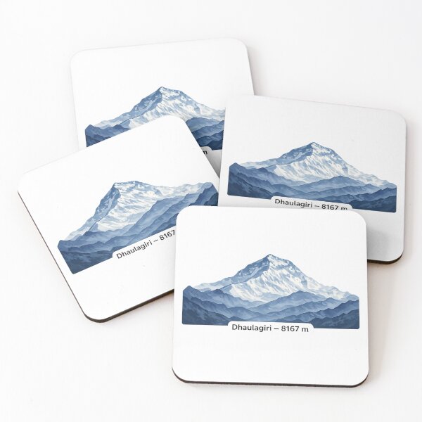 Item preview, Dhaulagiri 8167 m Minimalist Mountain Sticker designed and sold by Gabe1983.