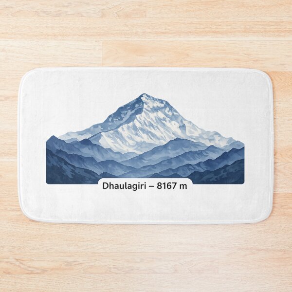 Item preview, Dhaulagiri 8167 m Minimalist Mountain Sticker designed and sold by Gabe1983.