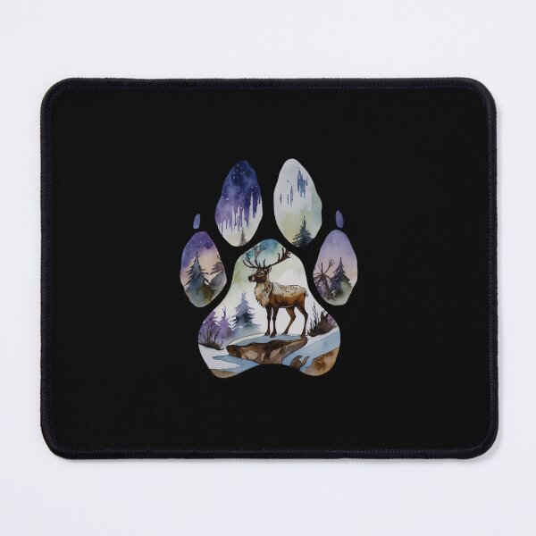 Item preview, Winter Reindeer Paw Print Art designed and sold by Timowo Studio | Fine Line Wildlife Art & Modern Nature Graphics.