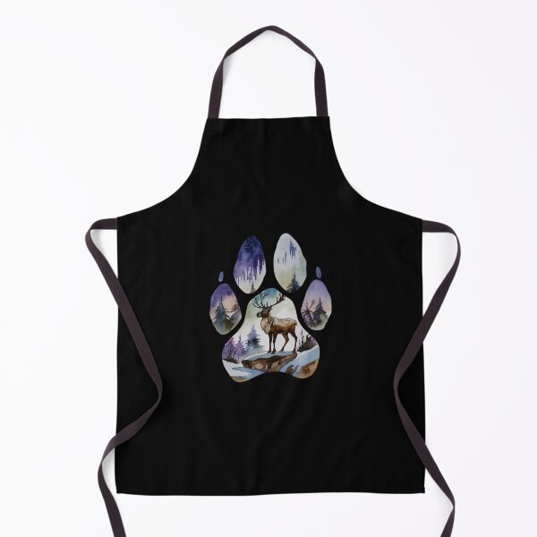 Item preview, Winter Reindeer Paw Print Art designed and sold by Timowo Studio | Fine Line Wildlife Art & Modern Nature Graphics.
