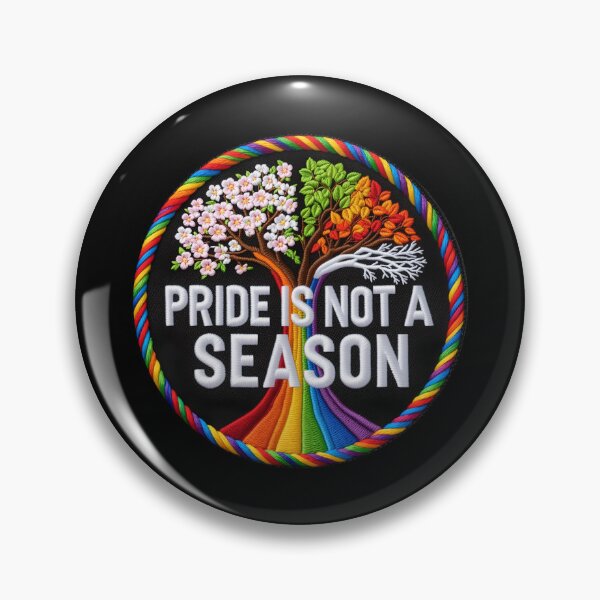 Item preview, Pride Is Not A Season Patch - LGBT Rainbow Patch designed and sold by Colorlessandco.