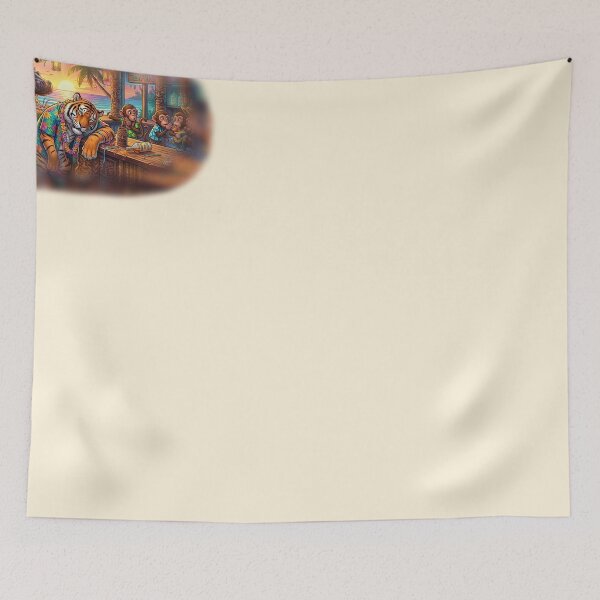 Item preview, Sunset Tiki Bar Animal Party – Funny Tiger, Panda & Hippo Island Vacation designed and sold by mikemuchu.