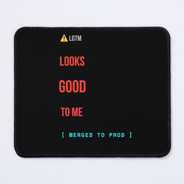 Item preview, Code Review Looks Good To Me – Merged to Production Developer Humor Sticker designed and sold by BuggedThreads.