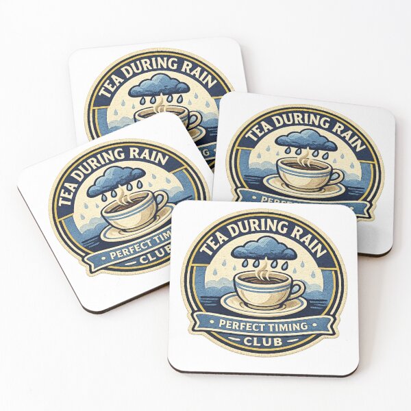 Item preview, Tea During Rain Club Sticker | Cozy Tea Lover Badge | Rainy Day Aesthetic | Perfect Timing Design designed and sold by MrDev.