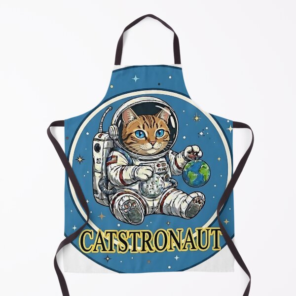 Item preview, Catstronaut Cute Astronaut Cat Playing With Earth And Moon Space Art designed and sold by ToxicInkArt.