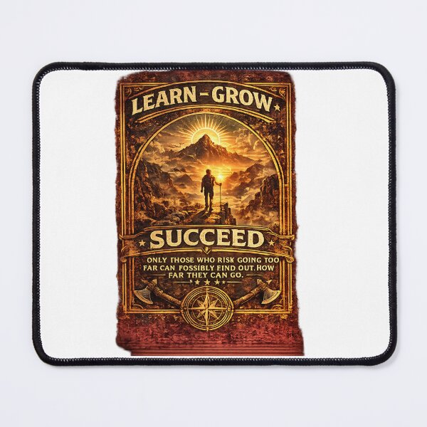 Item preview, Learn Grow Succeed | Vintage Adventure Motivational T-Shirt Design designed and sold by aminomen.